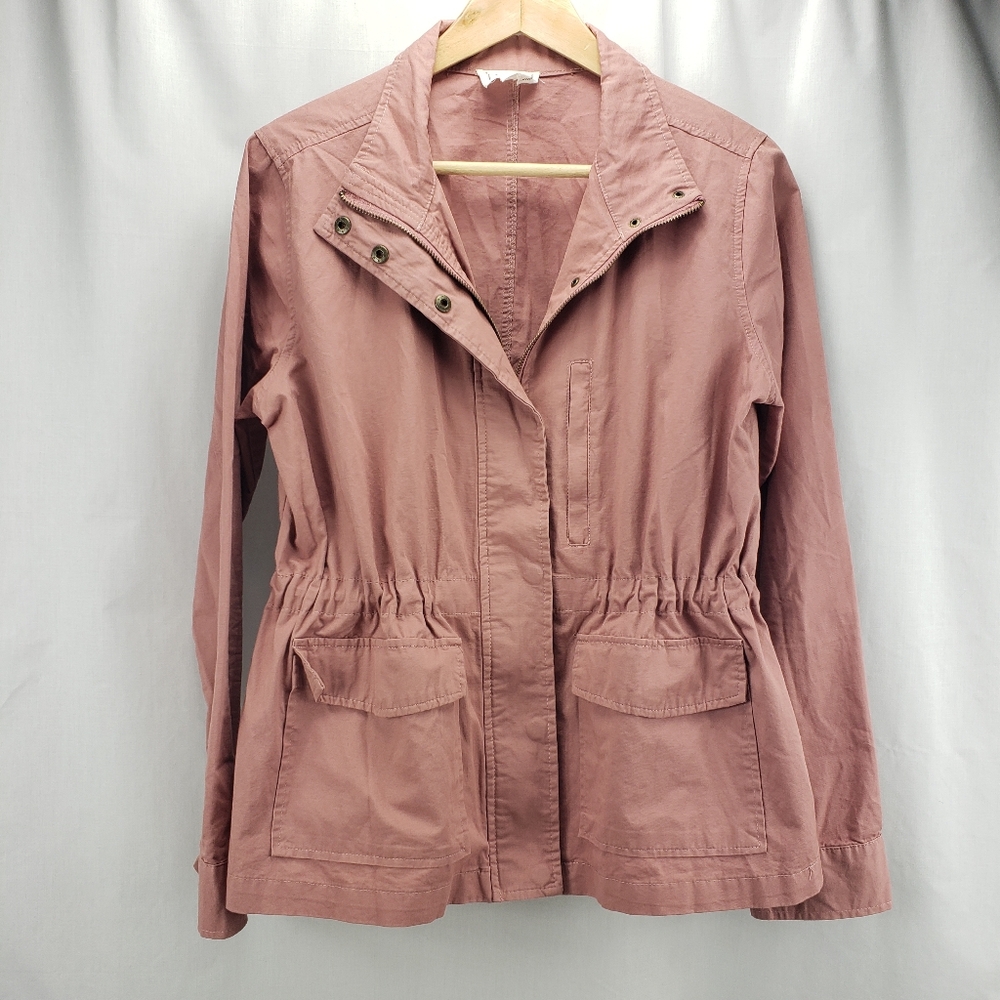 E & M Rose Color Lightweight Utility Jacket Size M